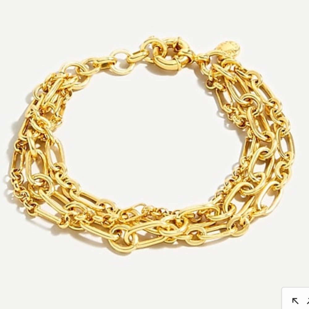 Mixed link metal bracelet